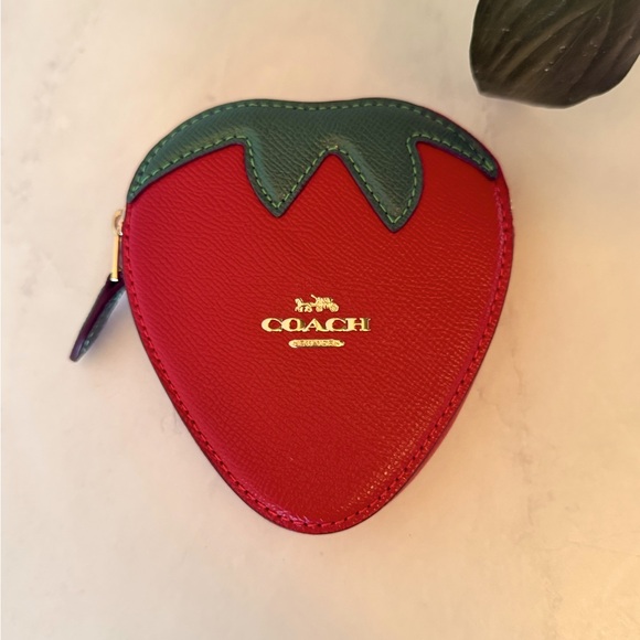 Coach Strawberry Coin Case - Picture 1 of 5